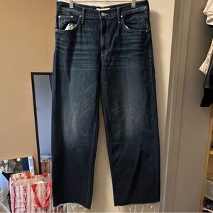 MOTHER Dark Blue Straight Jeans
